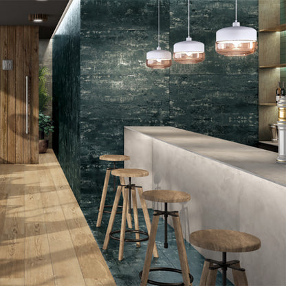 Ovvio Metal Sea Green Lapatto Matt Finish Porcelain Tile