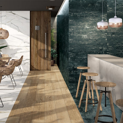 Ovvio Metal Sea Green Lapatto Matt Finish Porcelain Tile