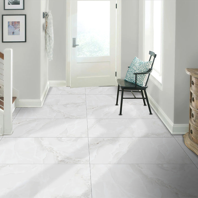 Ovvio White Agate Onyx Dune Marble Effect Matt Finish Tile (Sample)