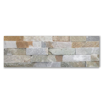 Quartzite Oyster Random Beige Brick Split Face Mosaic Tile