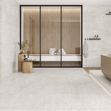 Palace White Silk Matt Finish Onyx Effect Porcelain Tile