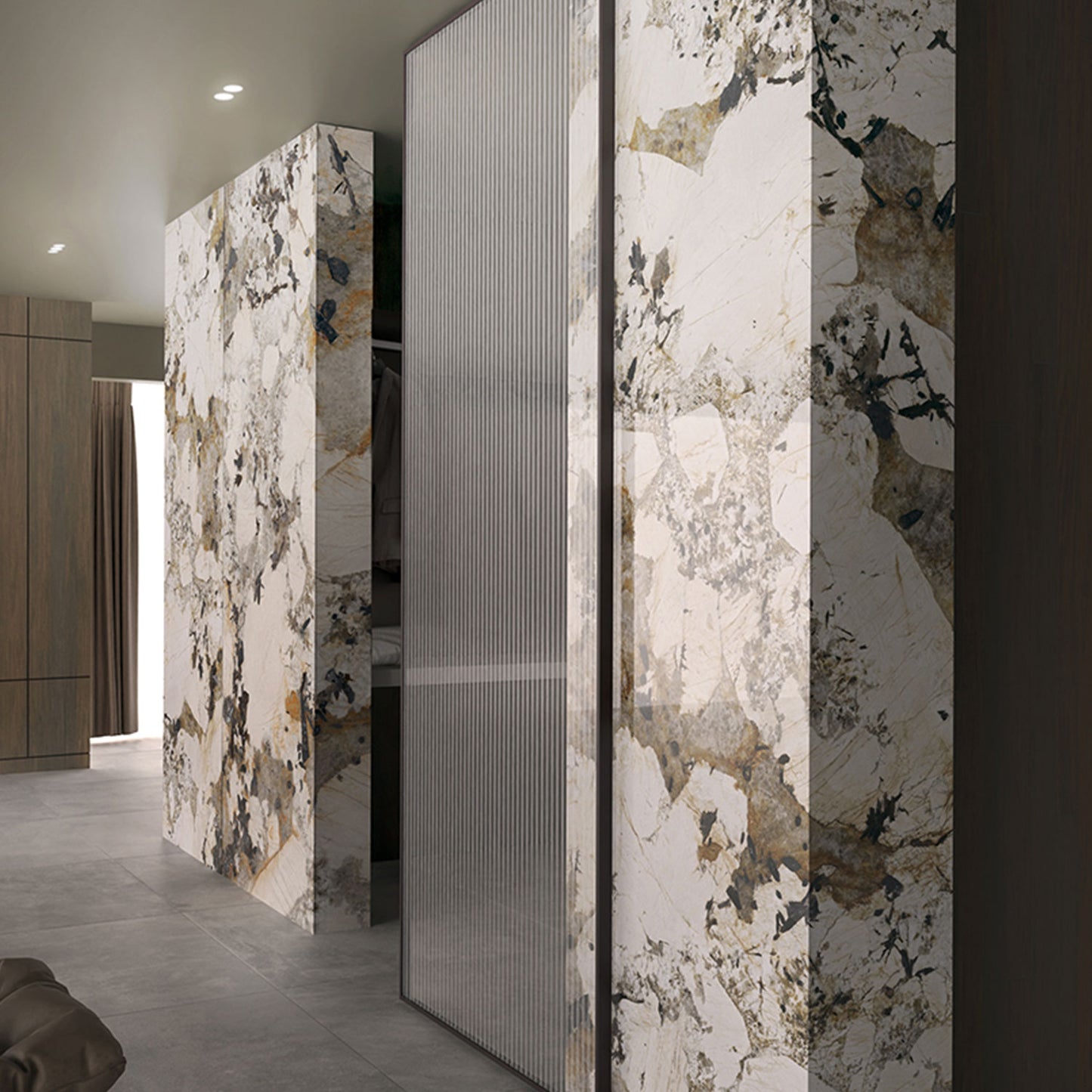 Exotica Patagonia Marble Effect Polished Porcelain Tile