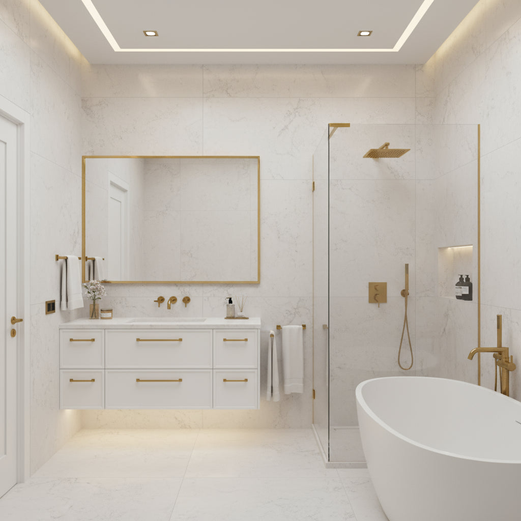 Persia Blanco Matt Finish Stone Look Porcelain Wall & Floor Tile