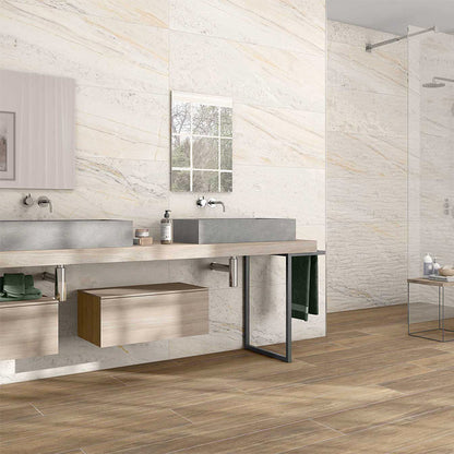 Portentous Veneto Pearl Relieve Marble Effect Matt Finish Porcelain Tile