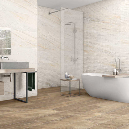 Portentous Veneto Pearl Marble Effect Matt Finish Porcelain Tile