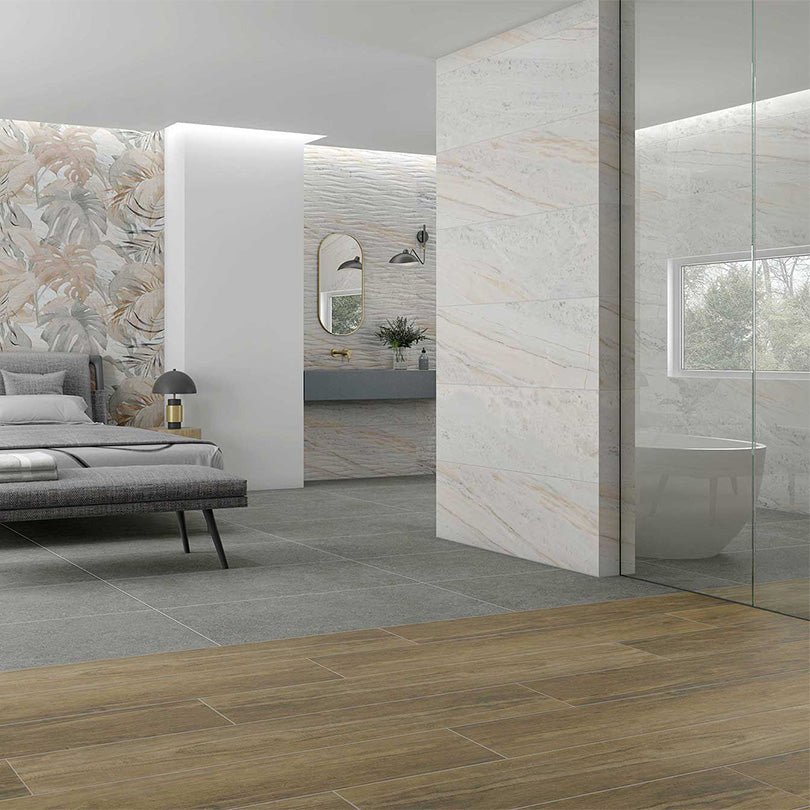 Portentous Veneto Pearl Relieve Marble Effect Matt Finish Porcelain Tile