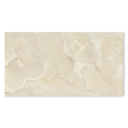 Prestige Sable Beige Onyx Effect Polished Porcelain Tile (Sample)