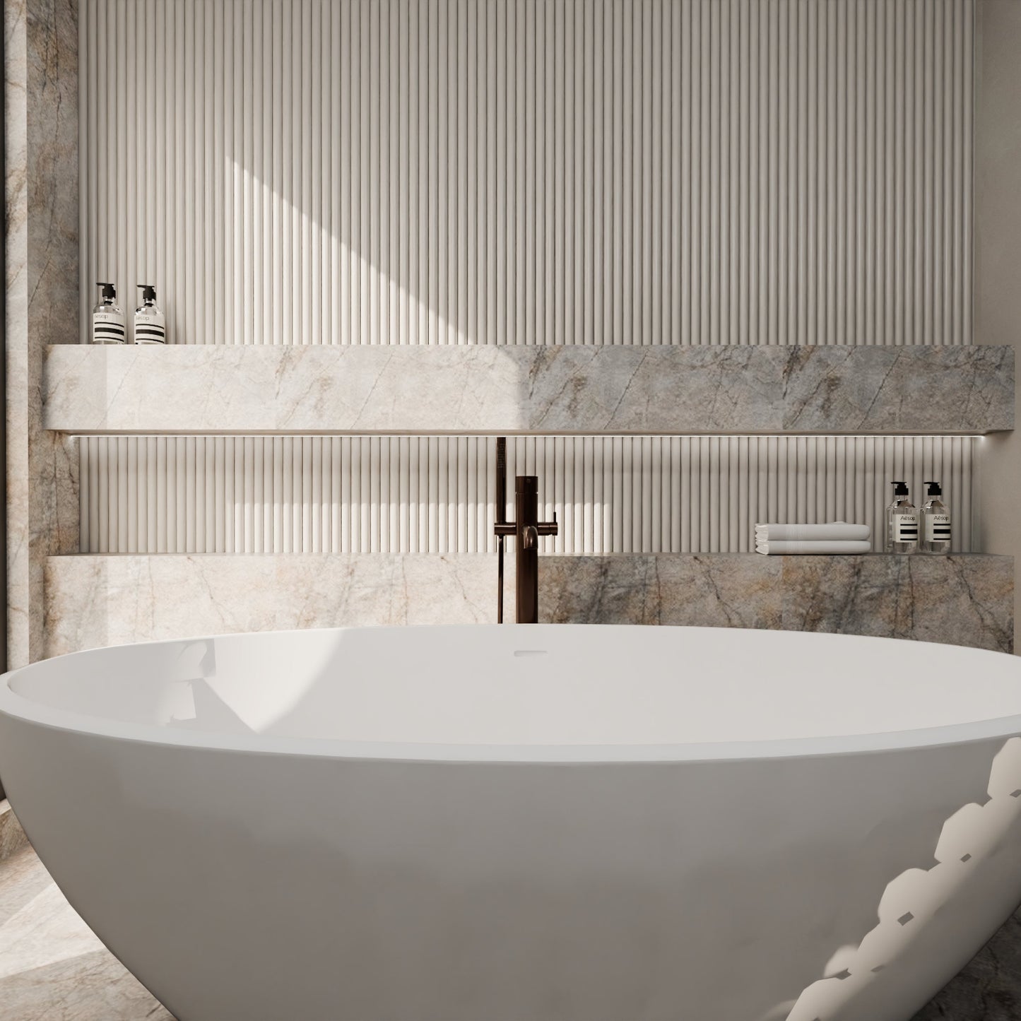 Rainforest Natural Marble Effect Matt Porcelain Tile
