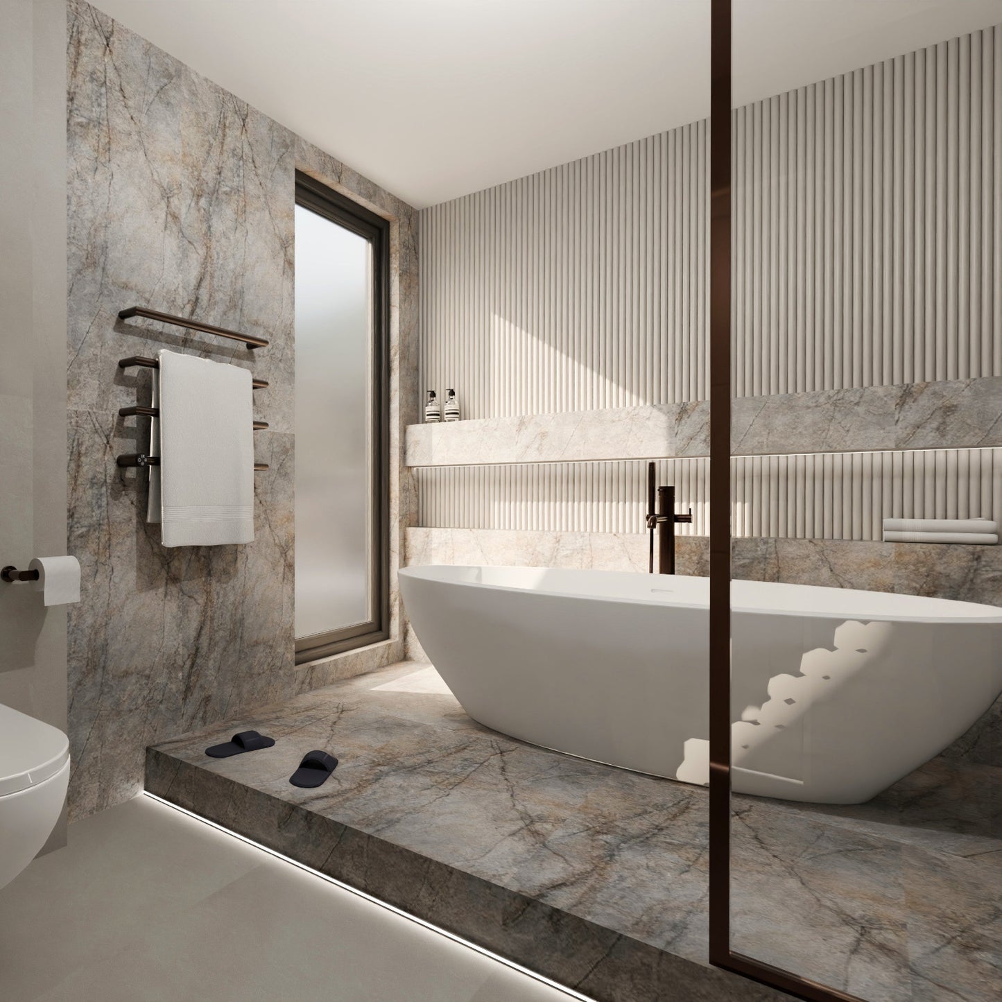 Rainforest Natural Marble Effect Matt Porcelain Tile