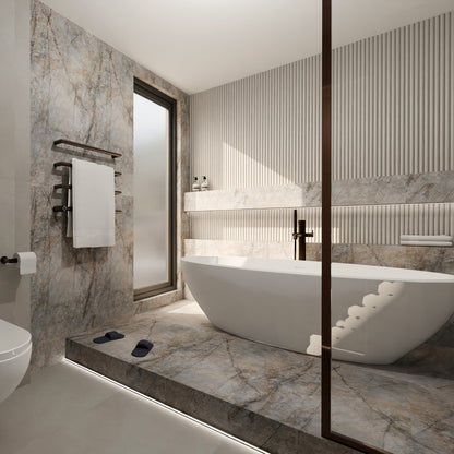 Rainforest Natural Marble Effect Matt Porcelain Tile