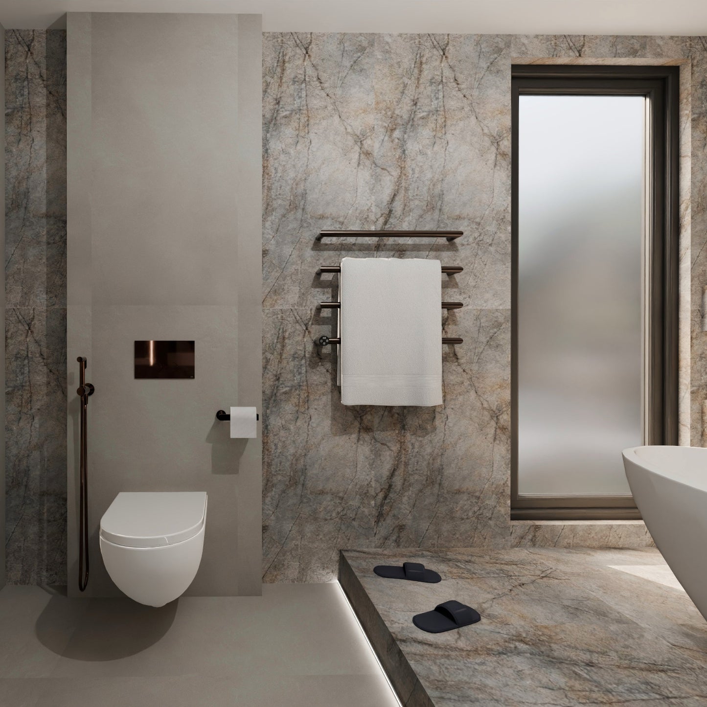Rainforest Natural Marble Effect Matt Porcelain Tile