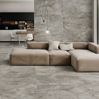 Rainforest Natural Marble Effect Matt Porcelain Tile