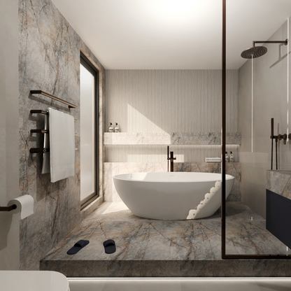 Rainforest Natural Marble Effect Matt Porcelain Tile