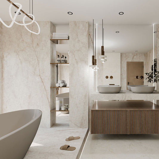 Rainforest White Marble Stone Matt Finish Porcelain Tile 60x120