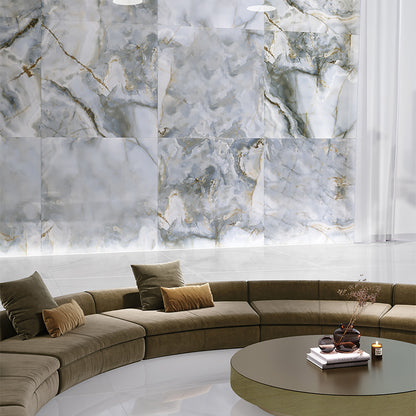 Designo Eunoia Blue Onyx Effect Polished Porcelain Tile