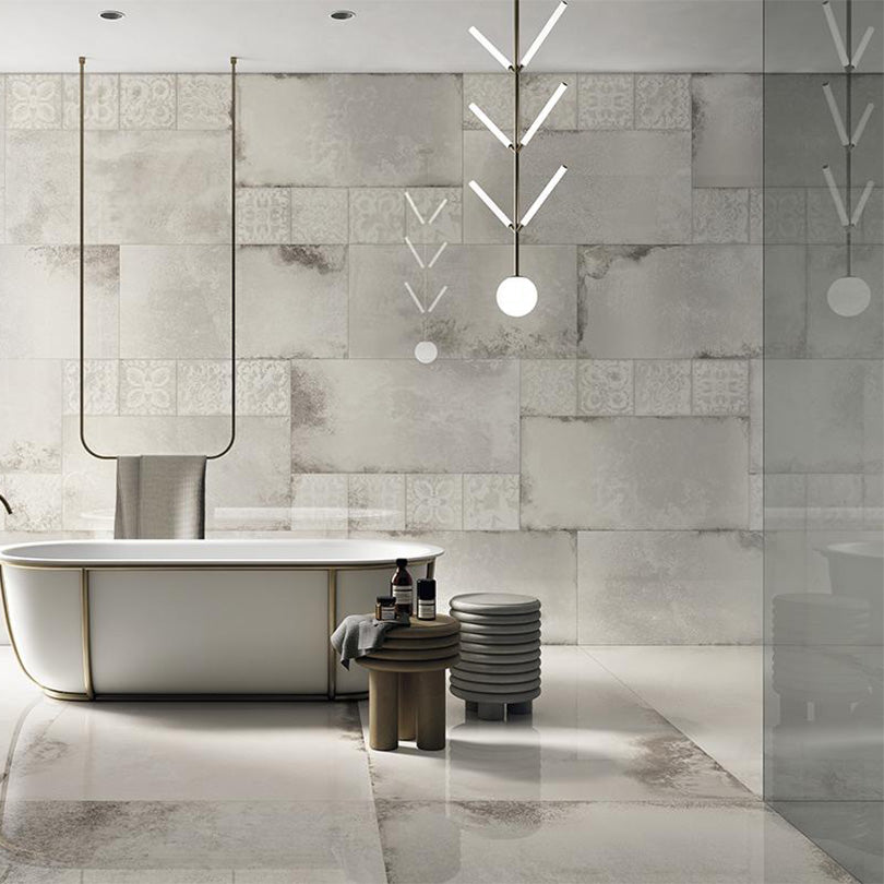 Designo Narciso Argento Polished Porcelain Tile