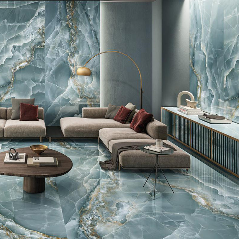 Marmo Onyx Green Polished Porcelain Tile