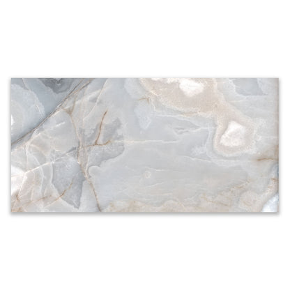 Reve Bleu Onyx Effect Polished Porcelain 600x1200 Tile