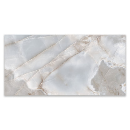 Reve Bleu Onyx Effect Polished Porcelain 600x1200 Tile