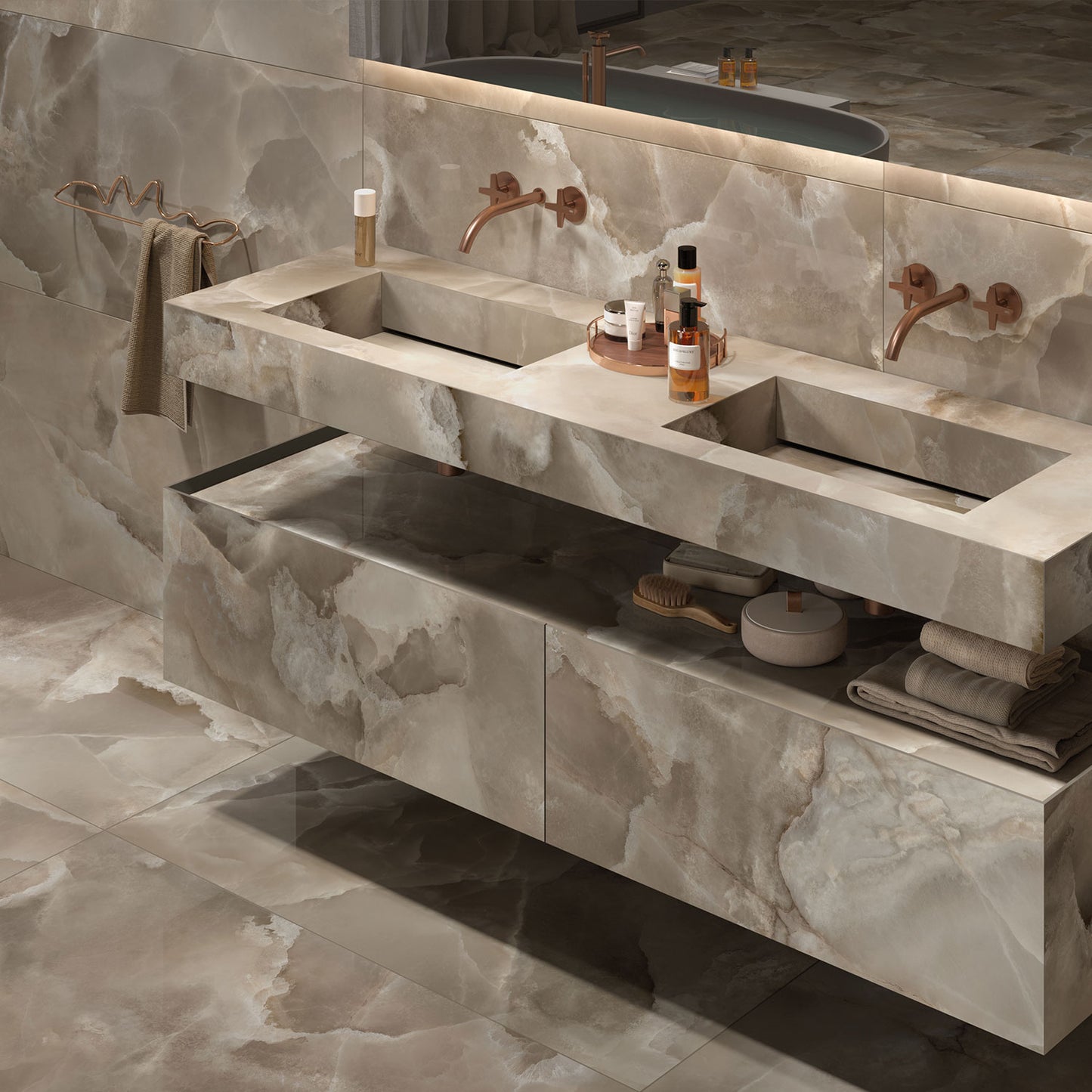 Onyce Choco Silk Matt Finish Porcelain Tile