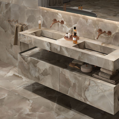 Onyce Choco Silk Matt Finish Porcelain Tile