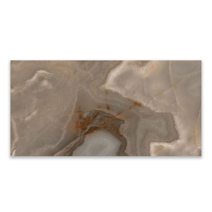 Reve Choco Onyx Effect Polished Porcelain 600x1200 Tile