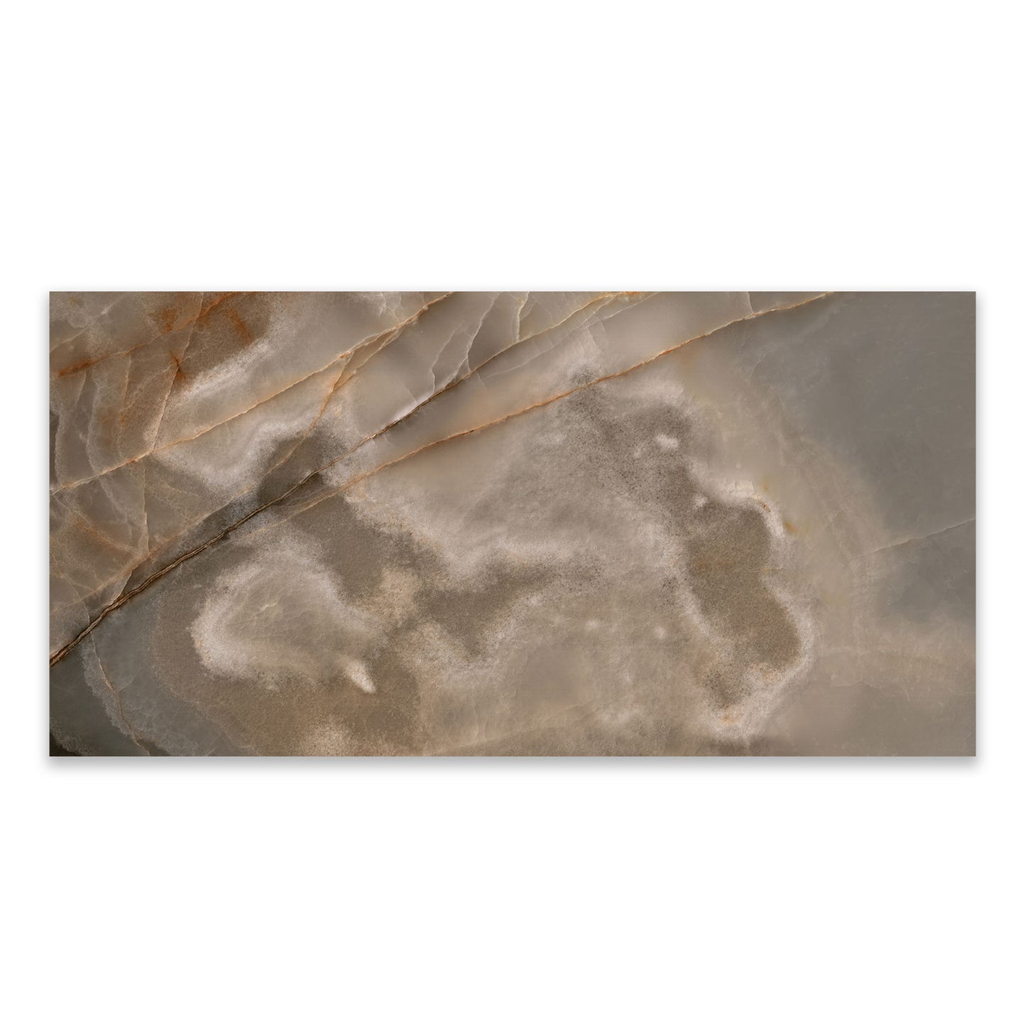 Reve Choco Onyx Effect Polished Porcelain 600x1200 Tile