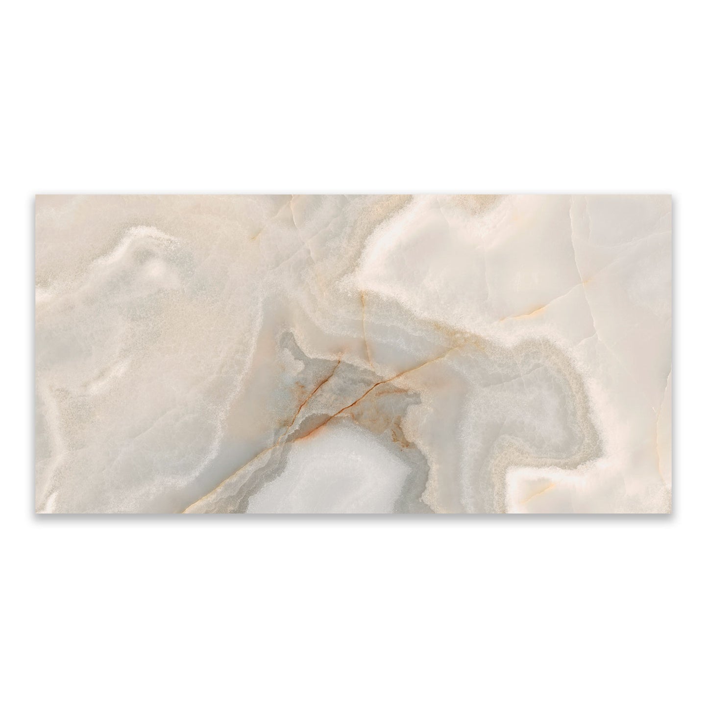 Reve Noisette Onyx Effect Polished Porcelain 600x1200 Tile