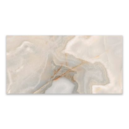 Reve Noisette Onyx Effect Polished Porcelain 600x1200 Tile