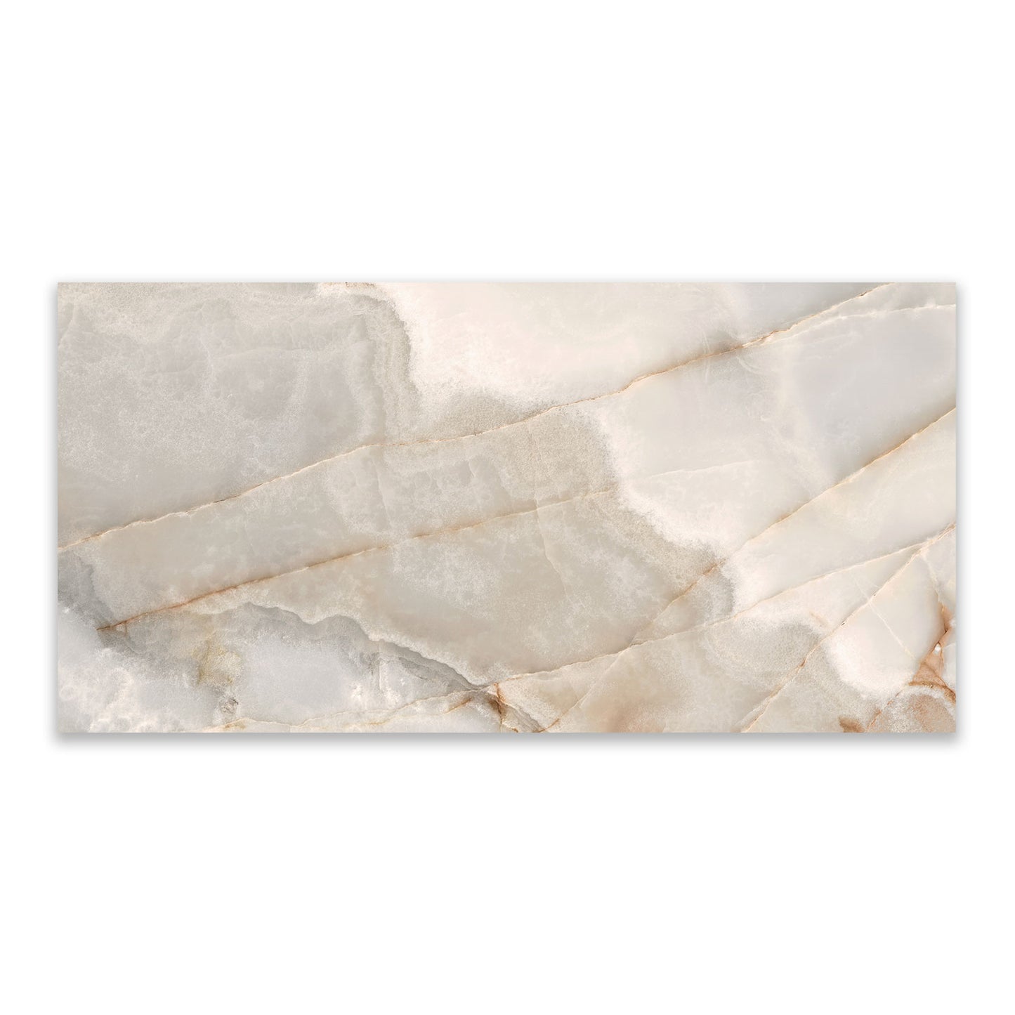 Reve Noisette Onyx Effect Polished Porcelain 600x1200 Tile