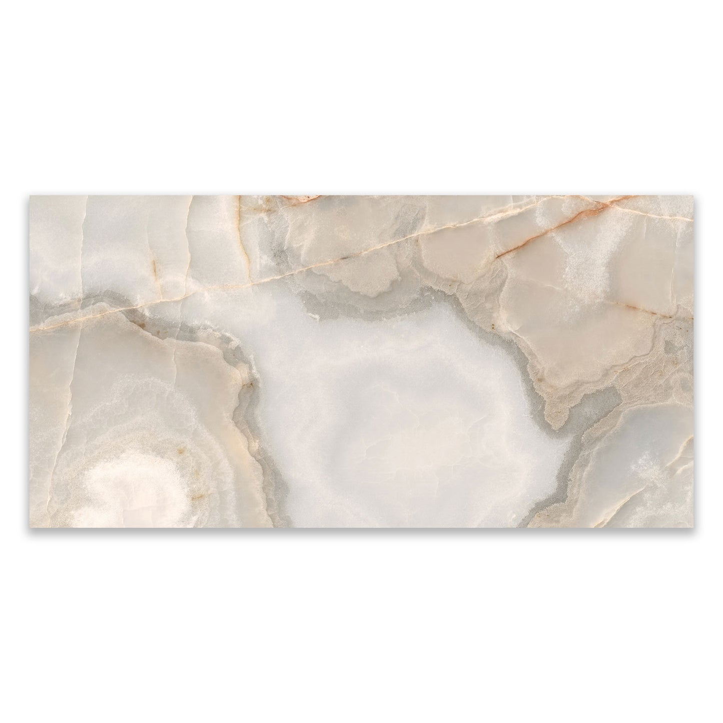 Reve Noisette Onyx Effect Polished Porcelain 600x1200 Tile