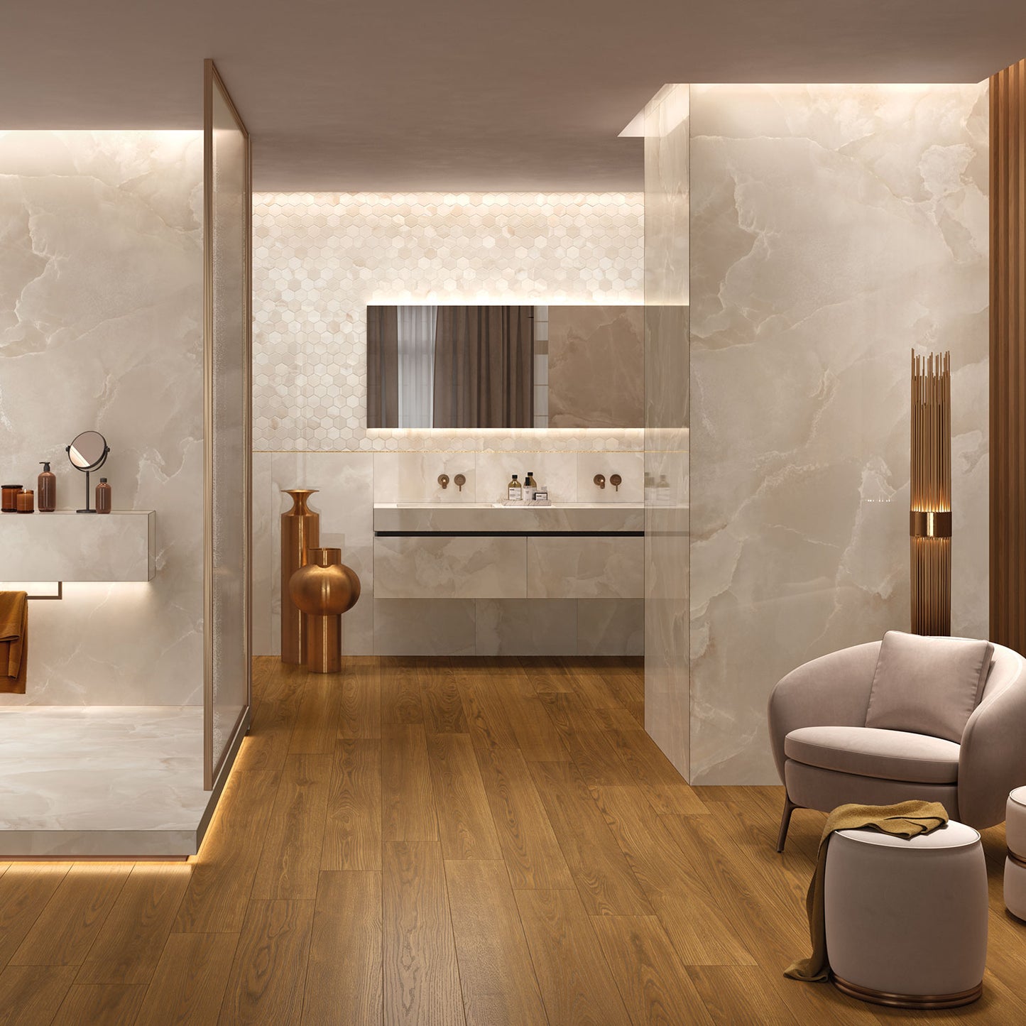 Onyce Cream Silk Matt Finish Porcelain Tile
