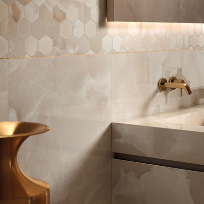 Onyce Cream Silk Matt Finish Porcelain Tile