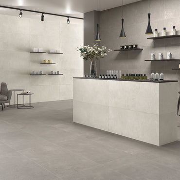 Road White 600x1200 Concrete Effect Wall and Floor Tile