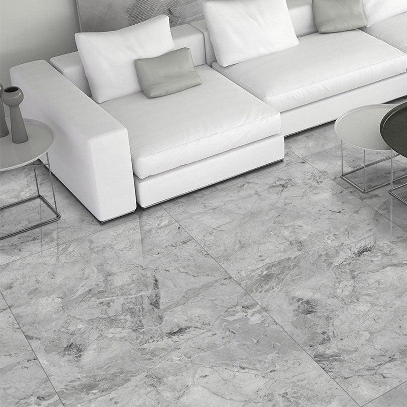 Royal Geo Pebble Grey Polished Porcelain Tile