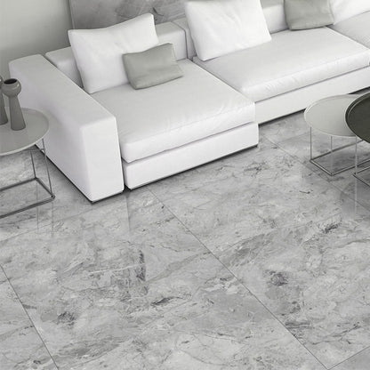 Royal Geo Pebble Grey Polished Porcelain Tile