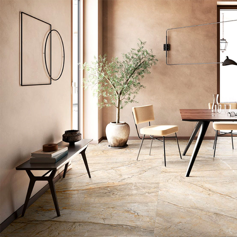 San Pedro Marble Effect Polished Porcelain Tile (Sample)