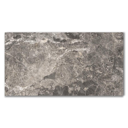 Scintillante Mun Dark Grey Sugar Effect Porcelain Tile (Sample)