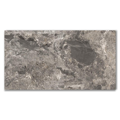 Scintillante Mun Dark Grey Sugar Effect Porcelain Tile (Sample)