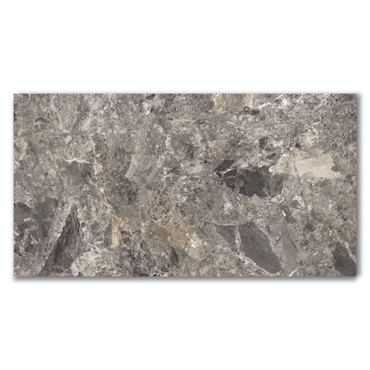 Scintillante Mun Dark Grey Sugar Effect Porcelain Tile (Sample)