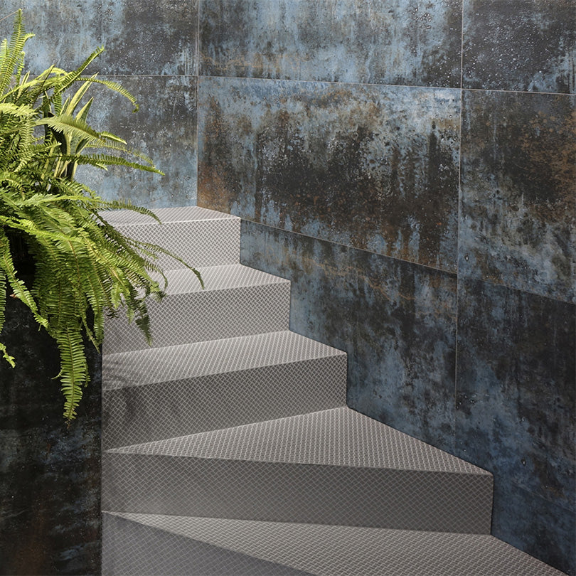Scintillante Orion Metallic Blue Sugar Effect Porcelain Tile (Sample)