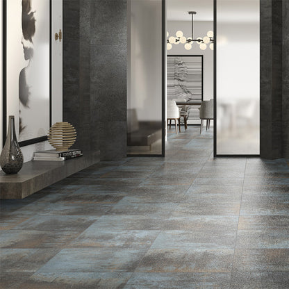 Scintillante Orion Metallic Blue Sugar Effect Porcelain Tile (Sample)