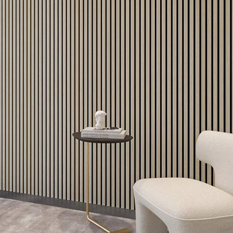 Silver Oak Ash Acoustic Akupanel Slat Wood Wall Panel