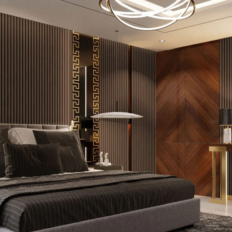 Smoked Oak Acoustic Akupanel Slat Wood Wall Panel