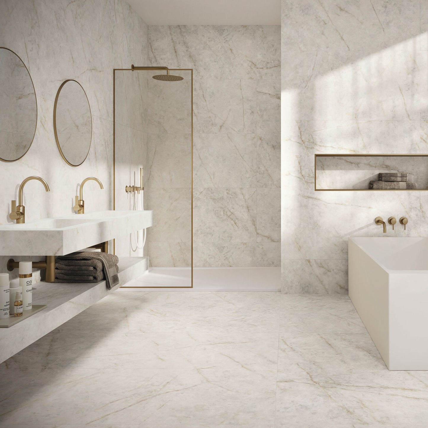 Taj Mahal Onyx Look Matt Finish Ivory Cream Porcelain Wall & Floor Tile