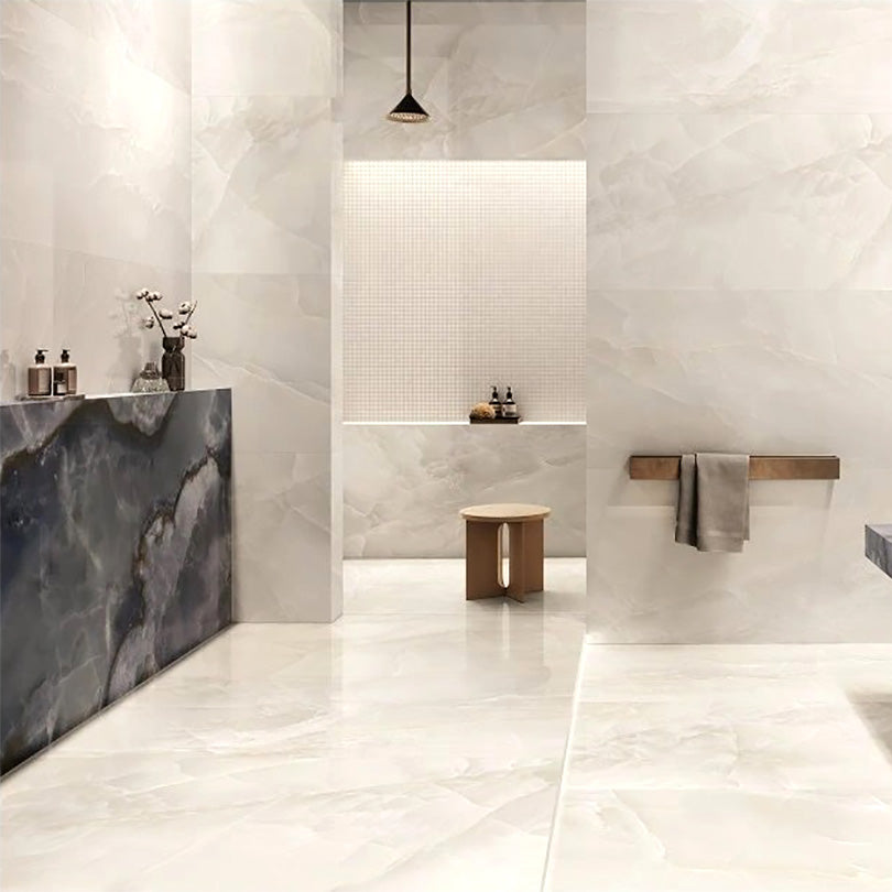 Marmo Onyx Ivory Silk Matt Finish Porcelain Tile (Sample)