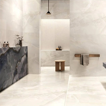Marmo Onyx Ivory Silk Matt Finish Porcelain Tile (Sample)