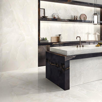 Marmo Onyx Ivory Silk Matt Finish Porcelain Tile (Sample)