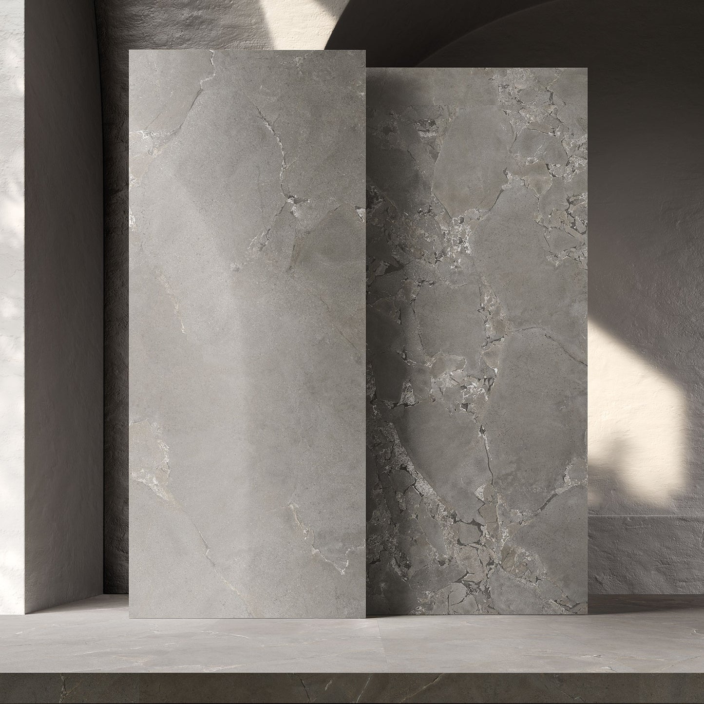 Cobblestone Grey Stone Effect Porcelain Wall & Floor Tile