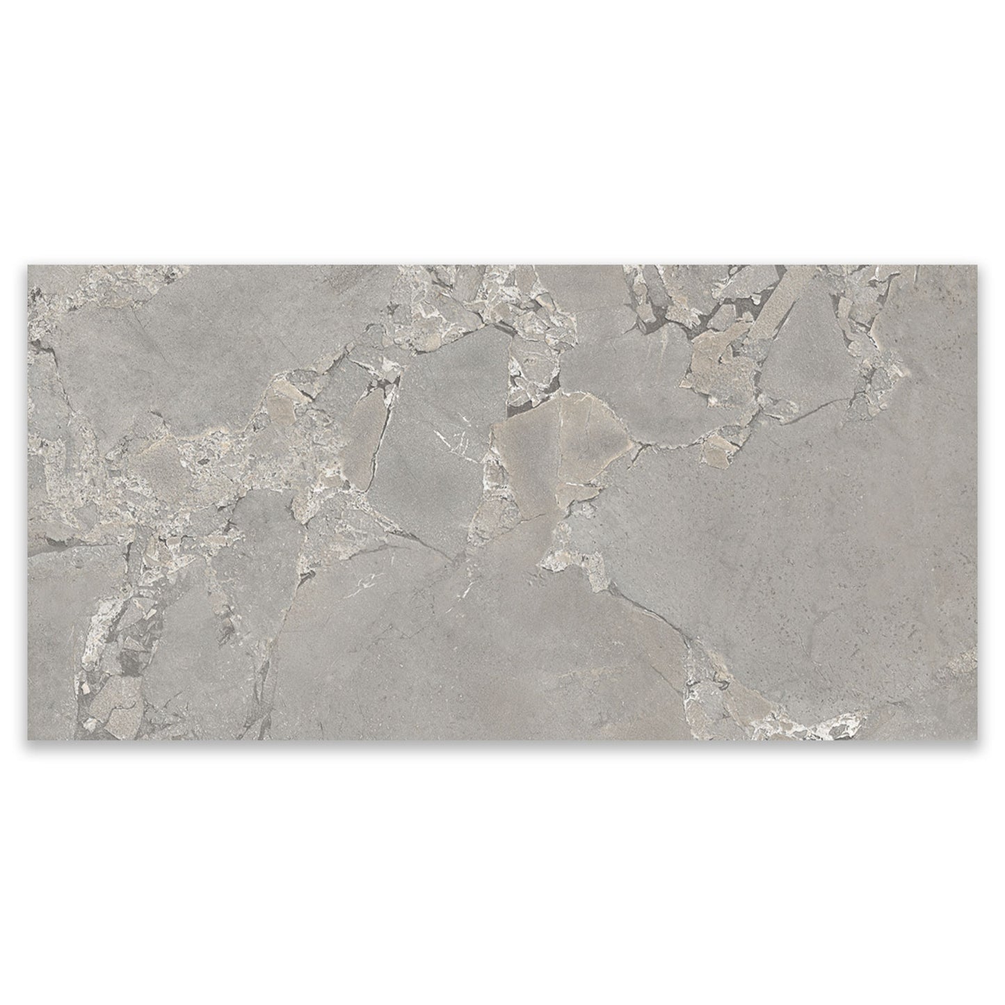 Cobblestone Grey Stone Effect Porcelain Wall & Floor Tile